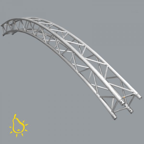 Eurotruss FD34 12,00m Außendurchmesser SCHWARZ Vierholmtraversenkreis 1/8 Kreisteil